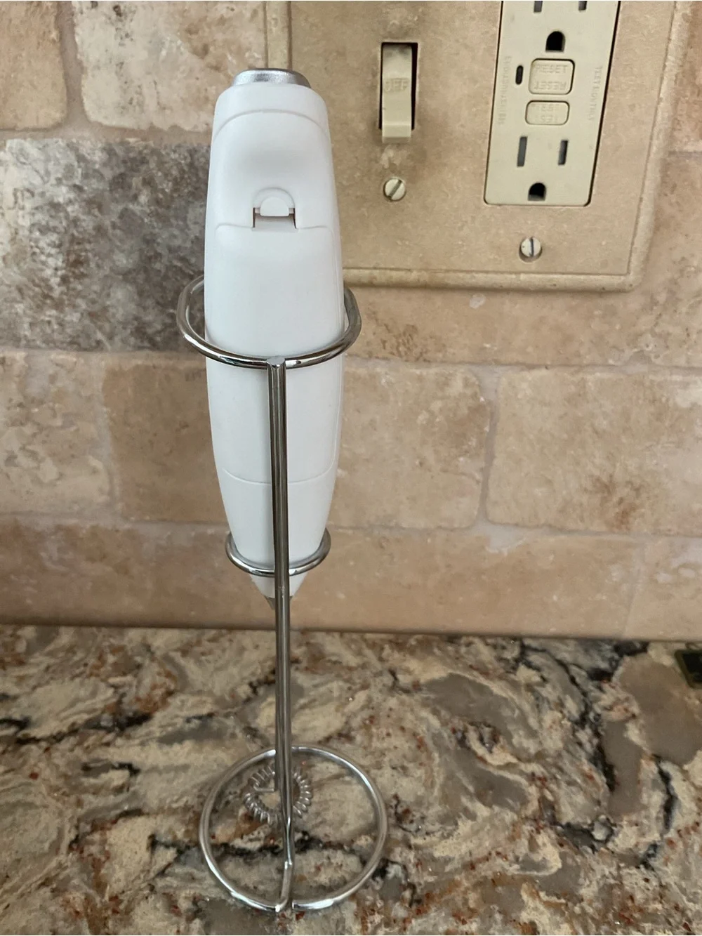 Zulay White Handheld Milk Frother - Battery Operated